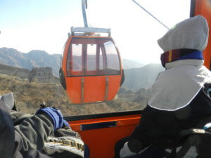 tram at great wall of China