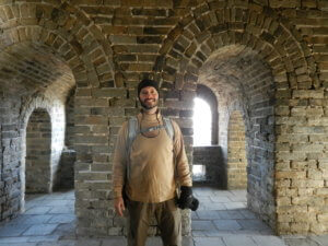 author Frank morin at great wall of China