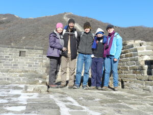 Morin family , great wall of China