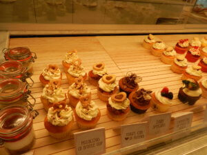 Italian bakery with cupcakes