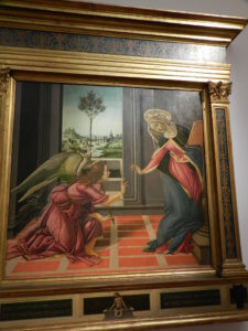 Florence, Italy. Annunciation by Botticelli